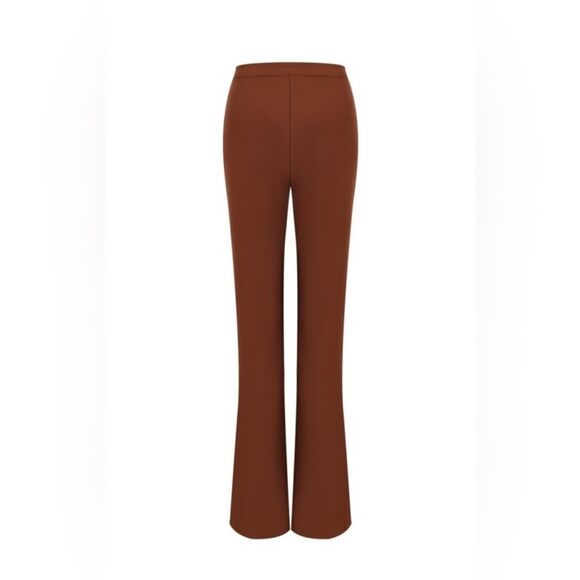 005. HUG ME Bandage Style Pants- Brown - Picture 2 of 6